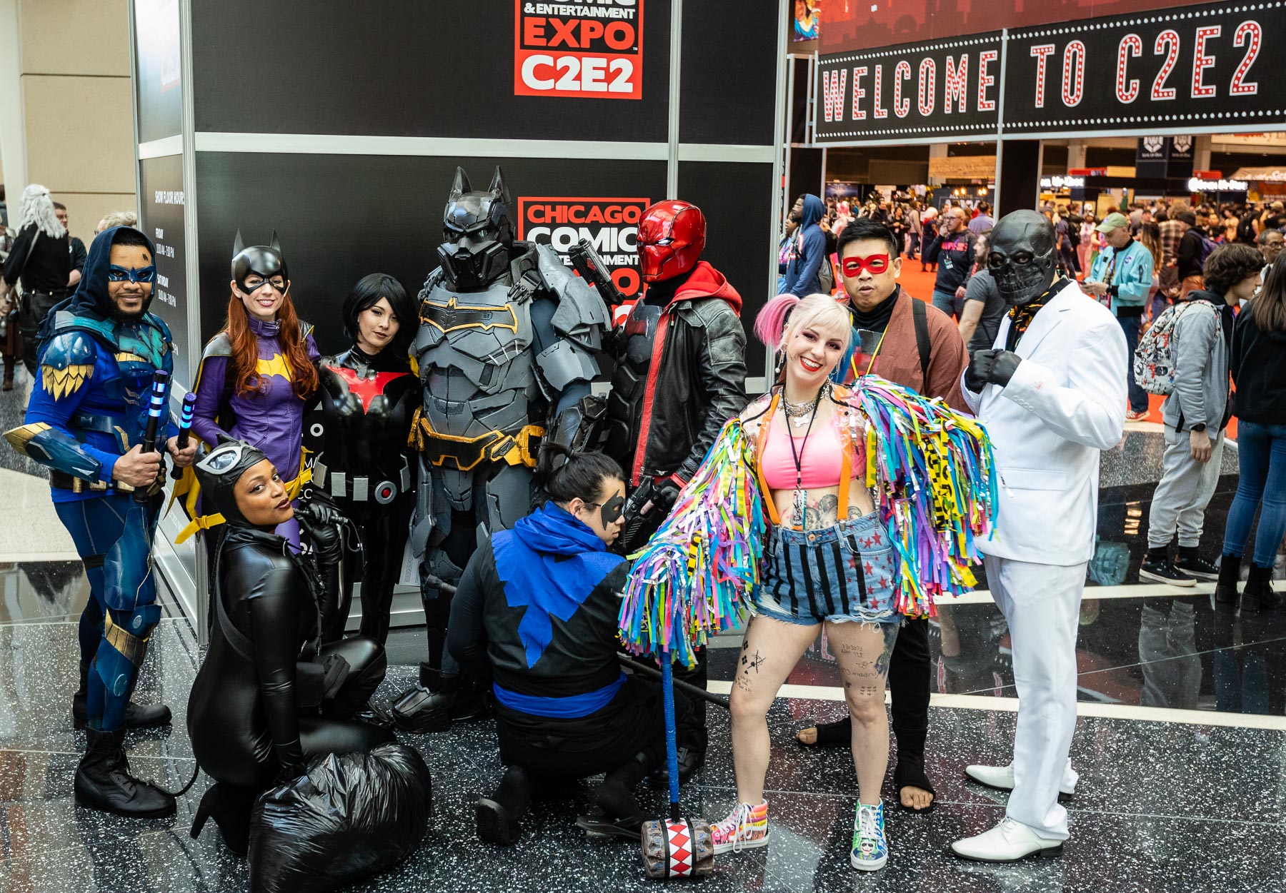 Cosplay, a portmanteau of the words costume and play, is very popular at C2E2. Cosplay is where attendees wear costumes and fashion accessories to represent favorite fictional characters from comics, video games, movies and television. (DePaul University/Jeff Carrion)